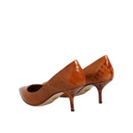 Dolce & Gabbana Brown Leather Stiletto Heel Pumps Shoes LA12632-36