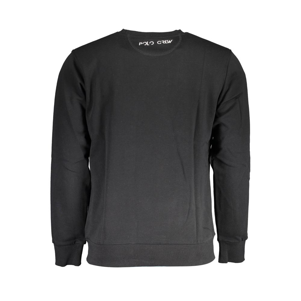 La Martina Black Cotton Sweatshirt