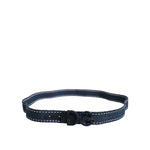 Dolce & Gabbana Blue White Cotton DG Logo Metal Buckle Belt BEL9432-110