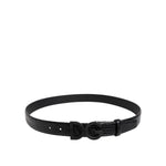Dolce & Gabbana Black Leather Classic Metal DG Buckle Belt BEL9469-90