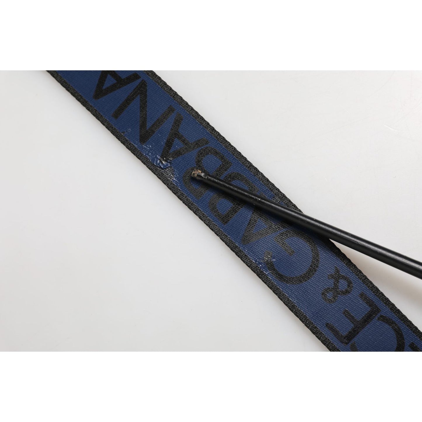 Dolce & Gabbana Blue Black Polyester Metal Buckle Belt BEL9479-100