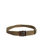 Dolce & Gabbana Military Green Nylon Logo Metal Buckle Belt BEL9489-95