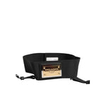 Dolce & Gabbana Black Leather Logo Wide Waist Belt Suspender WMB545-75