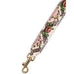 Dolce & Gabbana Multicolor Python Embellished Crystal Stud Shoulder Strap WMB450