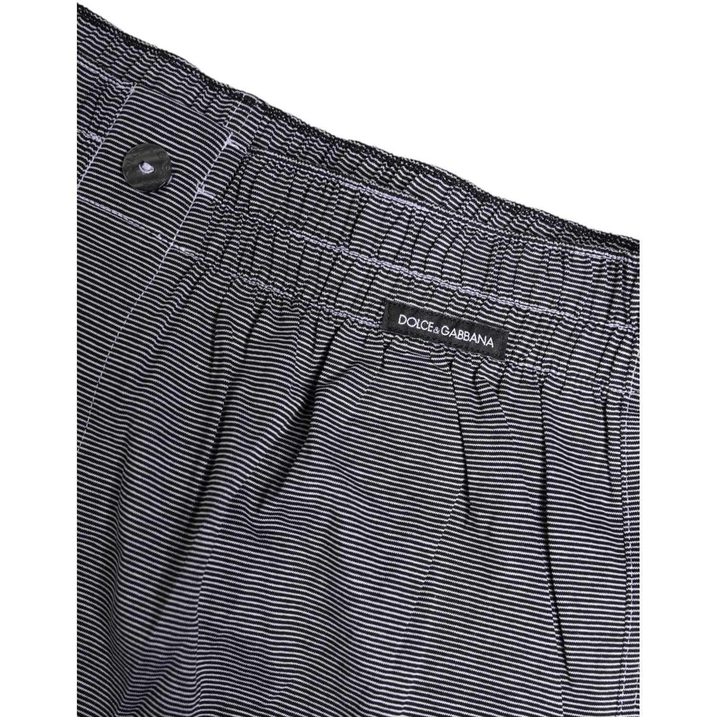 Dolce & Gabbana Gray Striped Cotton Regular Boxer Underwear BIK1709-3