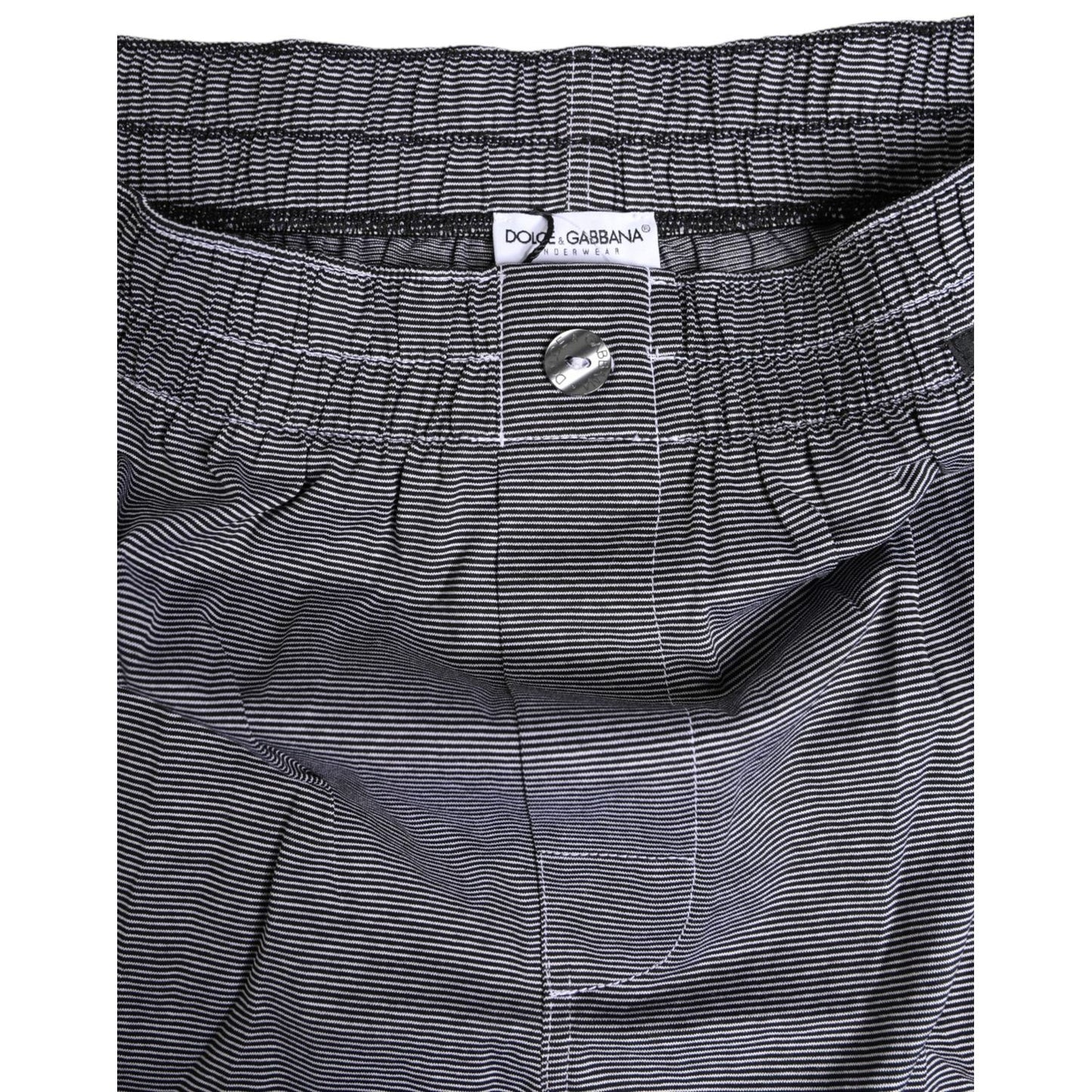 Dolce & Gabbana Gray Striped Cotton Regular Boxer Underwear BIK1709-3