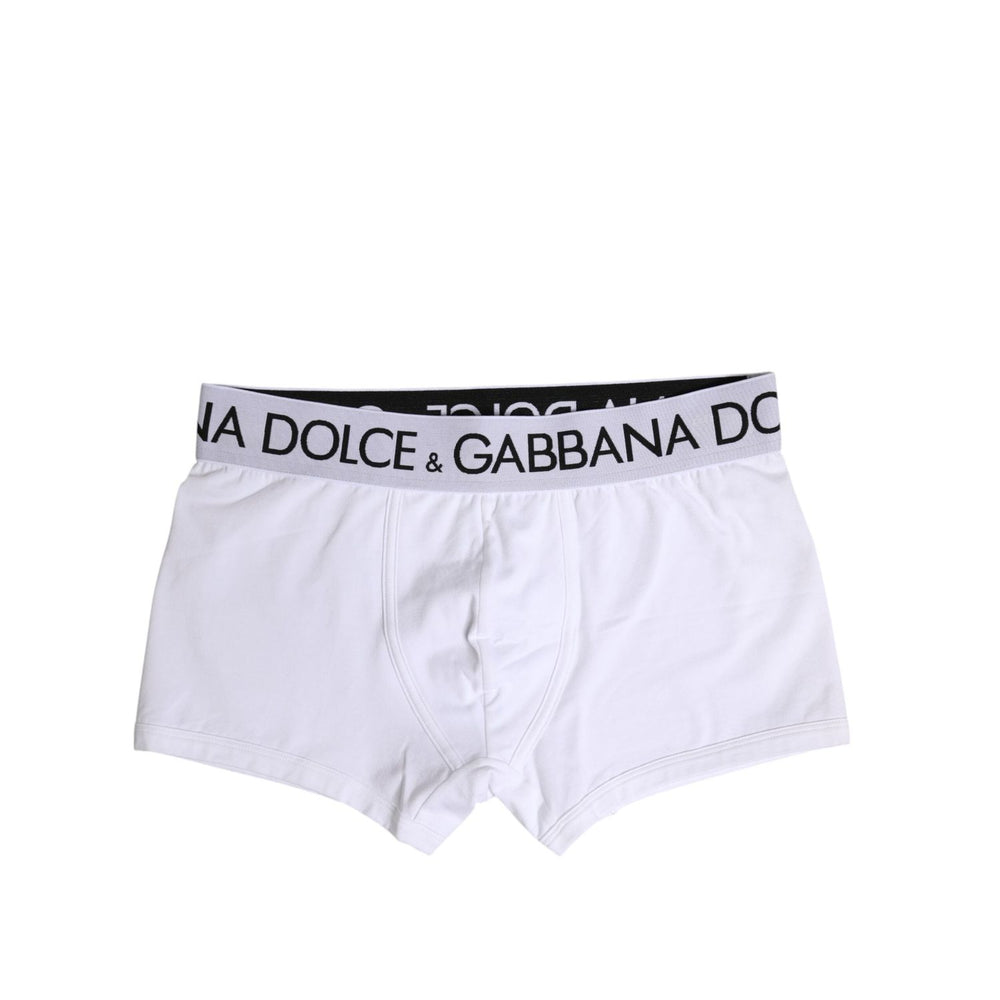 Dolce & Gabbana White Cotton Stretch Regular Boxer Underwear BIK1732-4