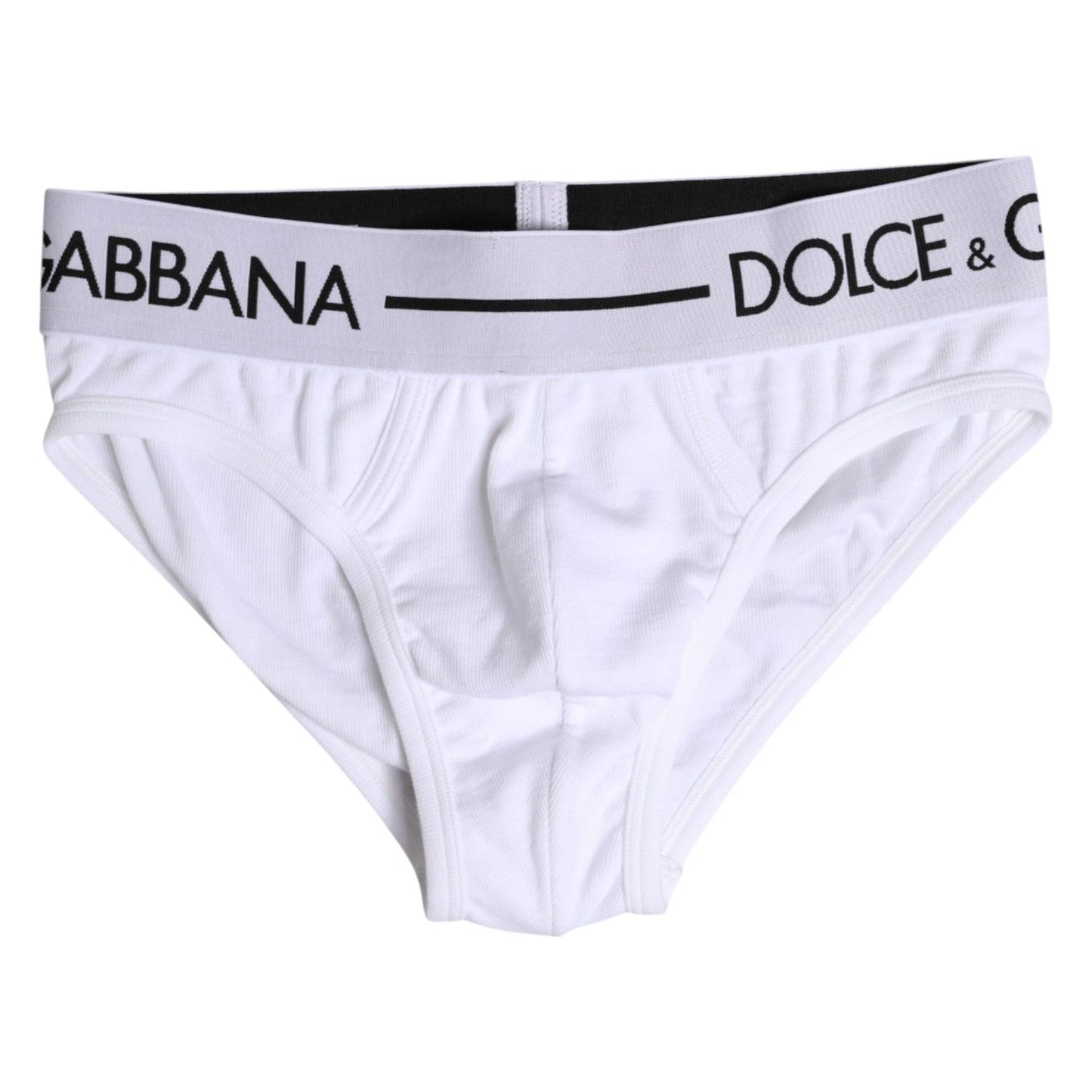 Dolce & Gabbana White Cotton Stretch Regular Brief Underwear BIK1736-4