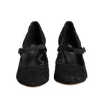Dolce & Gabbana Black Mary Jane Taormina Lace Pumps Shoes LA12718-40