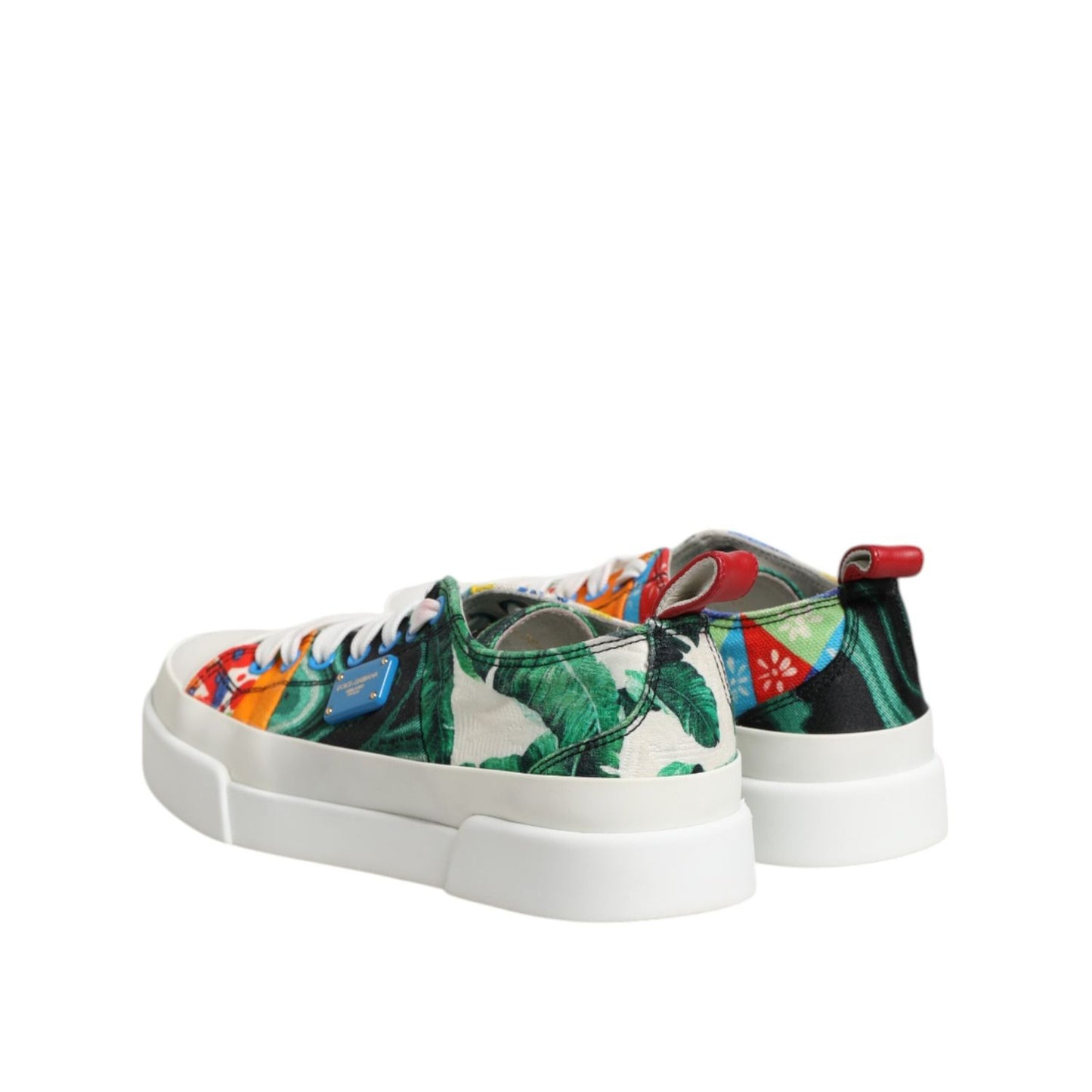Dolce & Gabbana Multicolor Patchwork Low Top Sneakers Shoes LA12721-38.5