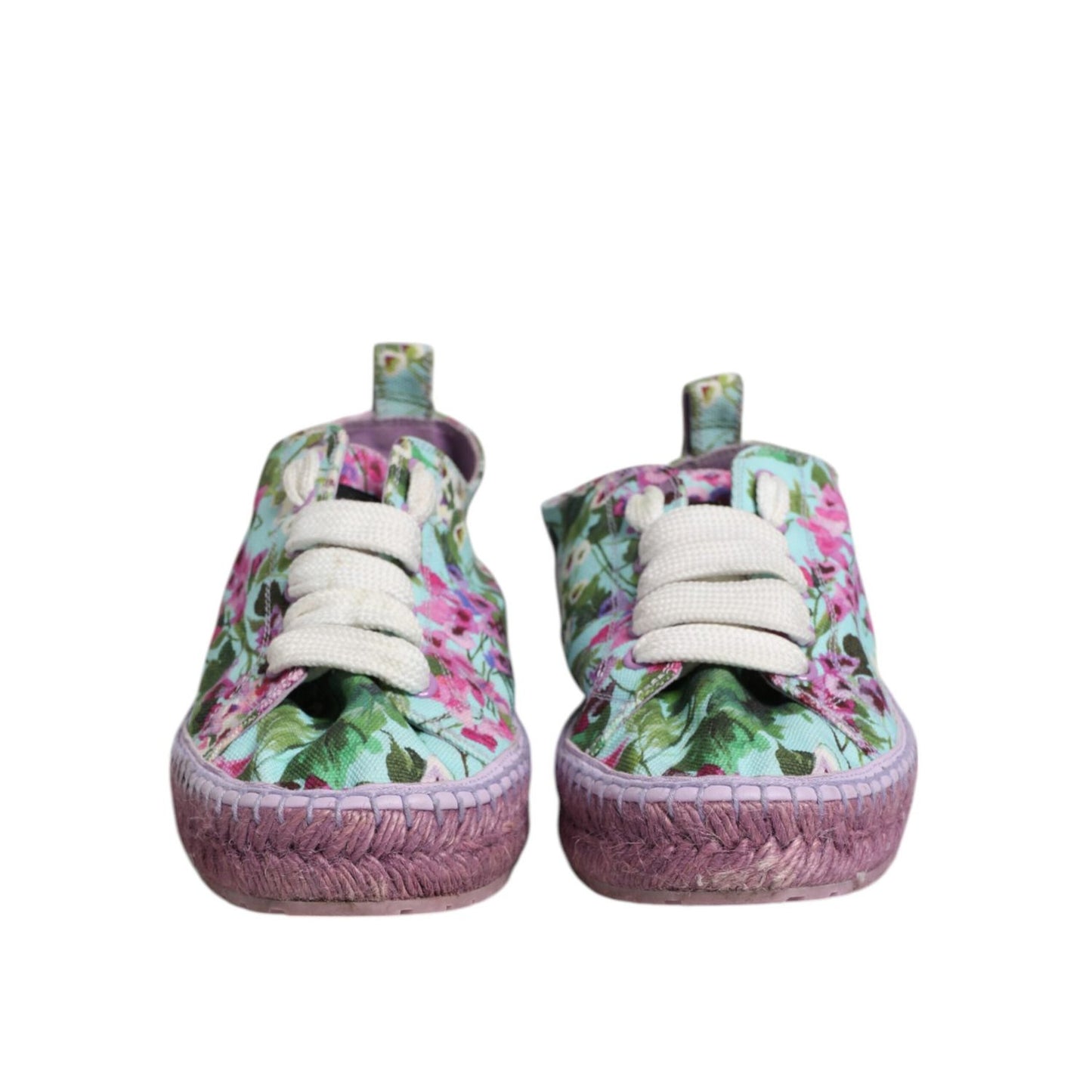 Dolce & Gabbana Multicolor Canvas Espadrilles Sneakers Shoes LA12728-40