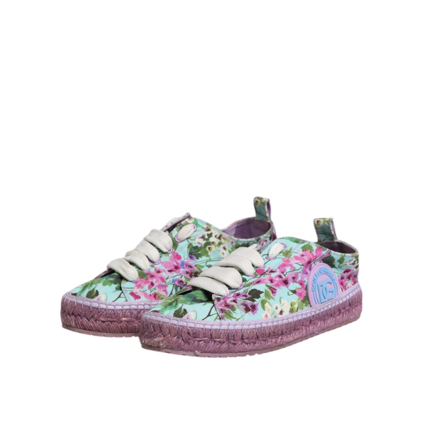 Dolce & Gabbana Multicolor Canvas Espadrilles Sneakers Shoes LA12728-40