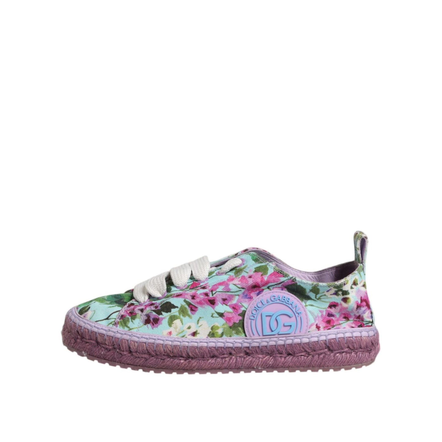 Dolce & Gabbana Multicolor Canvas Espadrilles Sneakers Shoes LA12728-40
