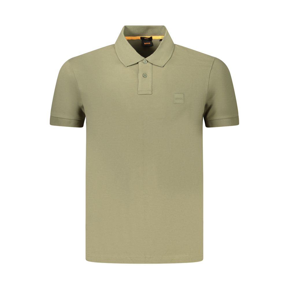 Hugo Boss Green Cotton Men Polo Shirt BO-39205-XL