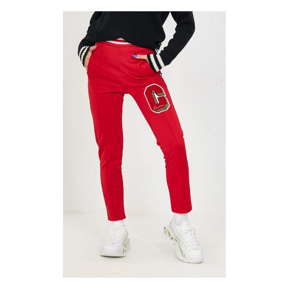 Comme Des Fuckdown Red Polyester Jeans & Pant CO-9605-S