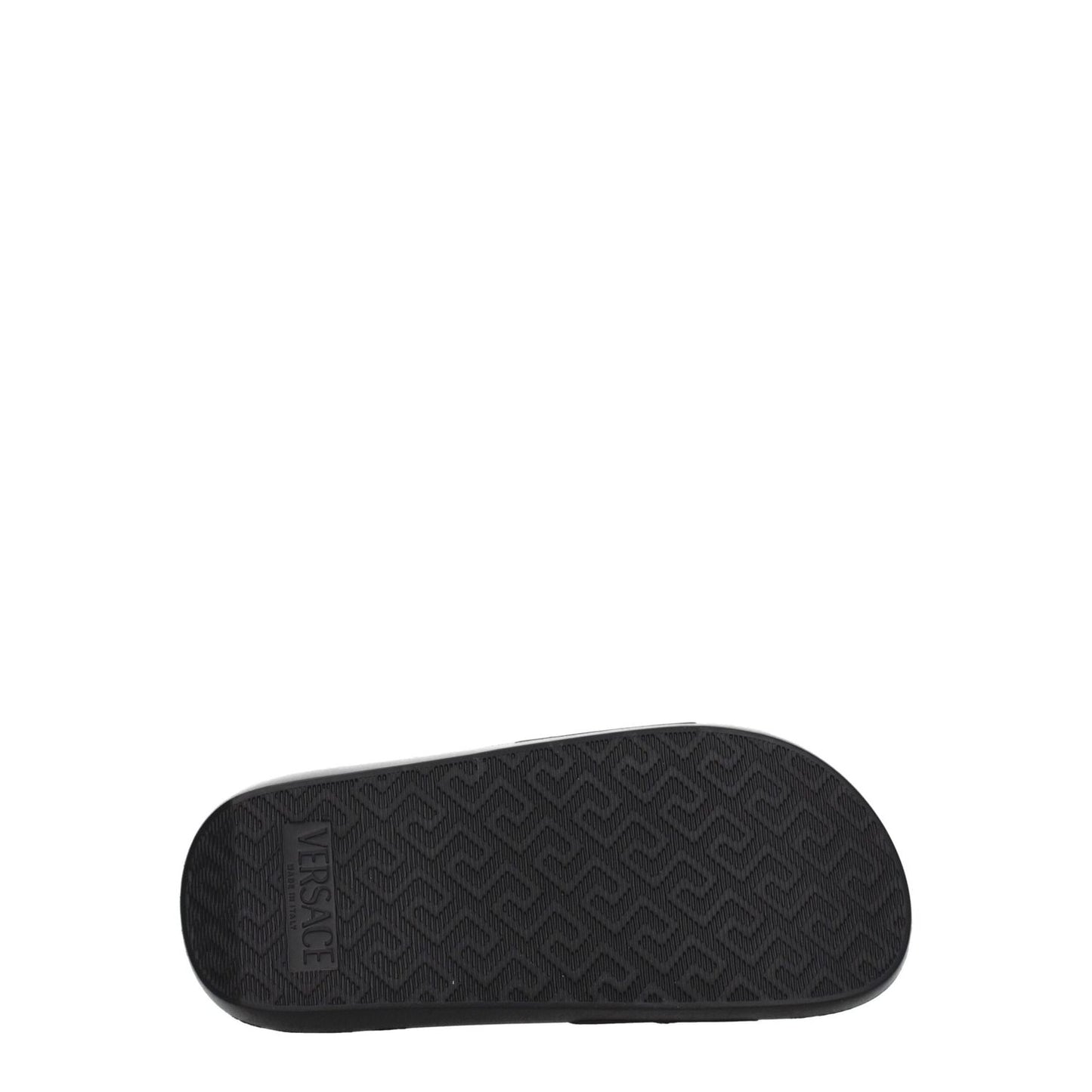 Versace Black Leather Slippers Sandals VE-8547404841225-EU35/US5