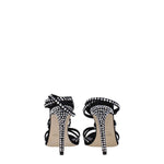 Paris Texas Black Leather Stiletto Heels Sandals PA-8547462283529-EU37/US7