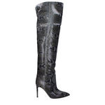 Paris Texas Gray Leather Over The Knee PA-8617419112713-EU36/US6