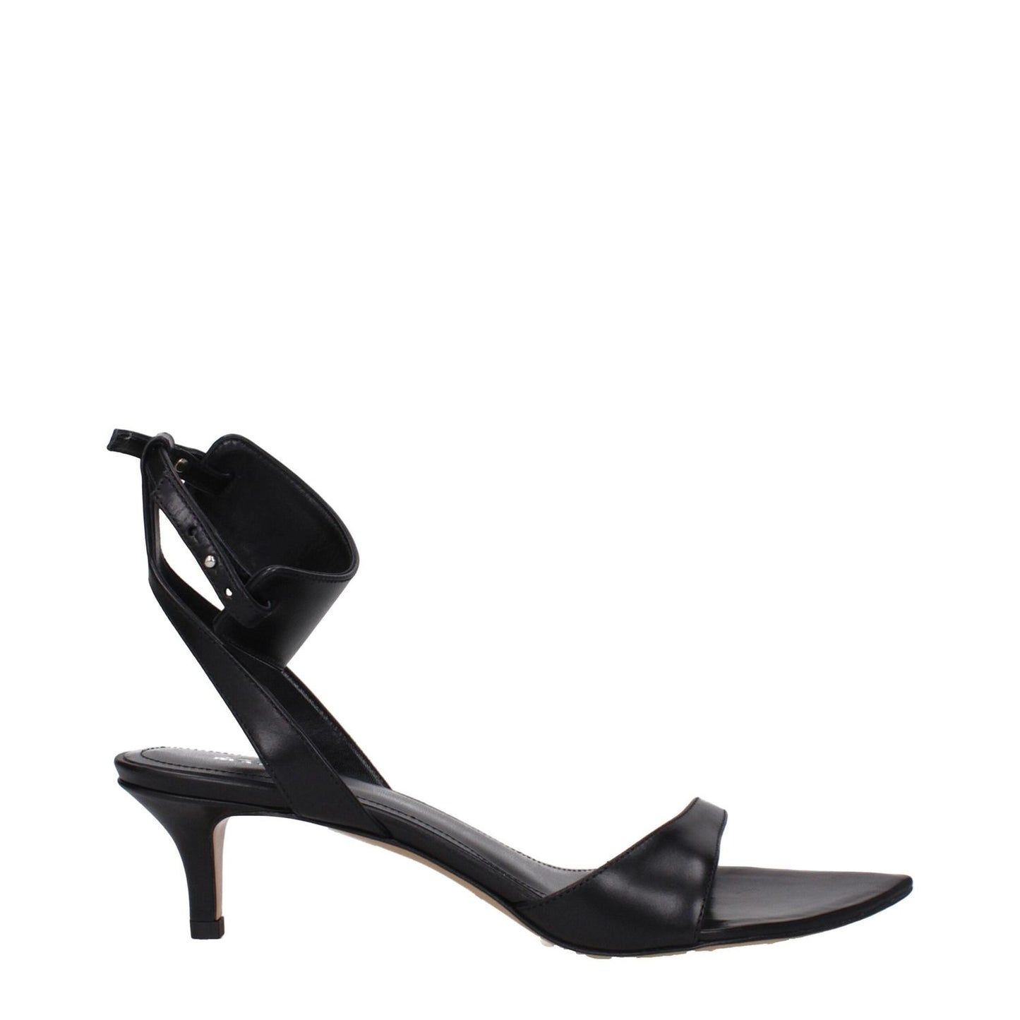 Isabel Marant Black Leather Flat Sandals IS-9256114913545-EU37/US7