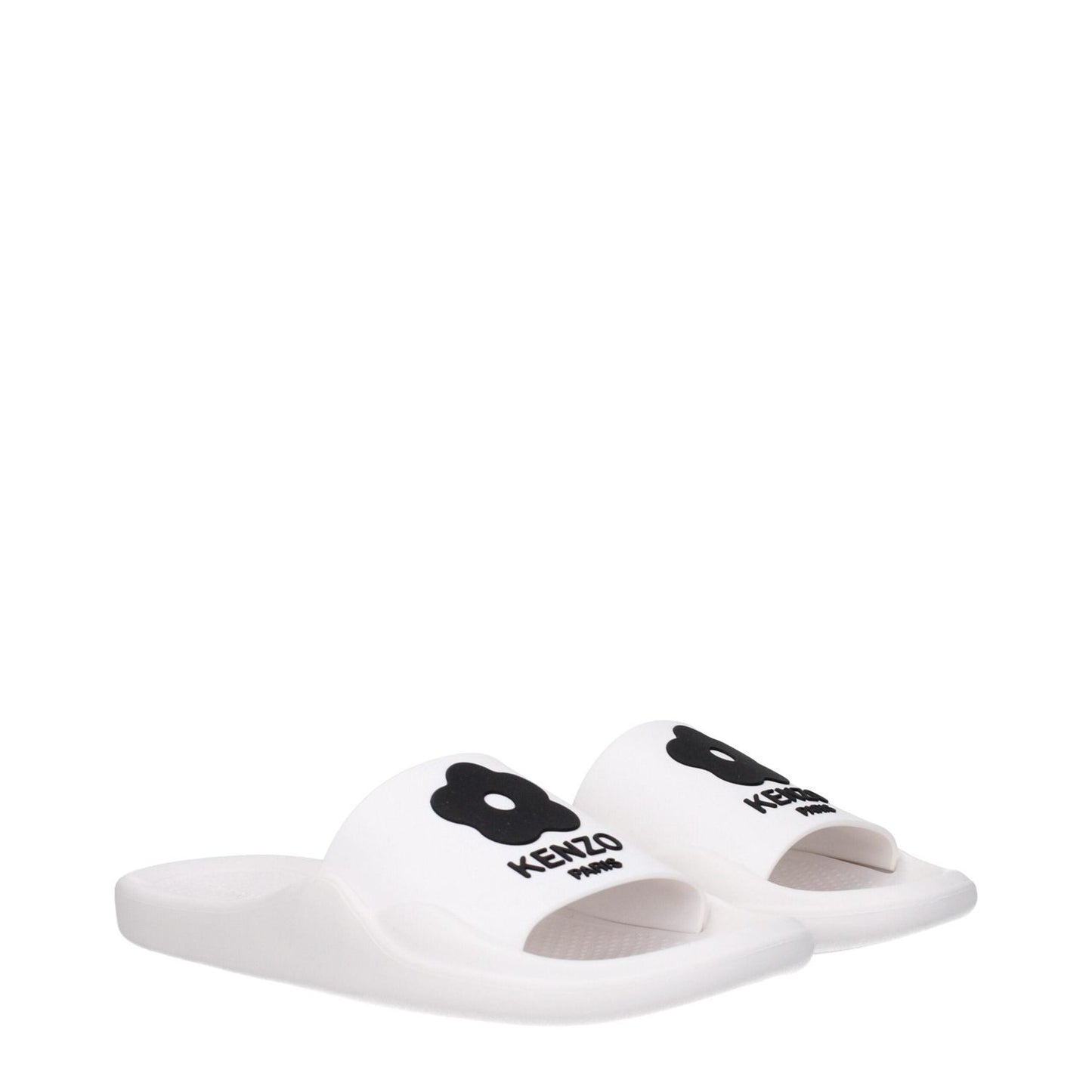 Kenzo White Cotton Slippers Sandals KE-9312232702217-EU36/US6