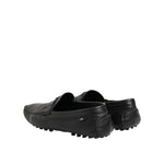 Dolce & Gabbana Black Leather Slip On Mocassin Loafer Shoes MV7596-43