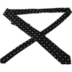 Dolce & Gabbana Elegant Black Floral Silk Necktie Necktie Dolce & Gabbana Black