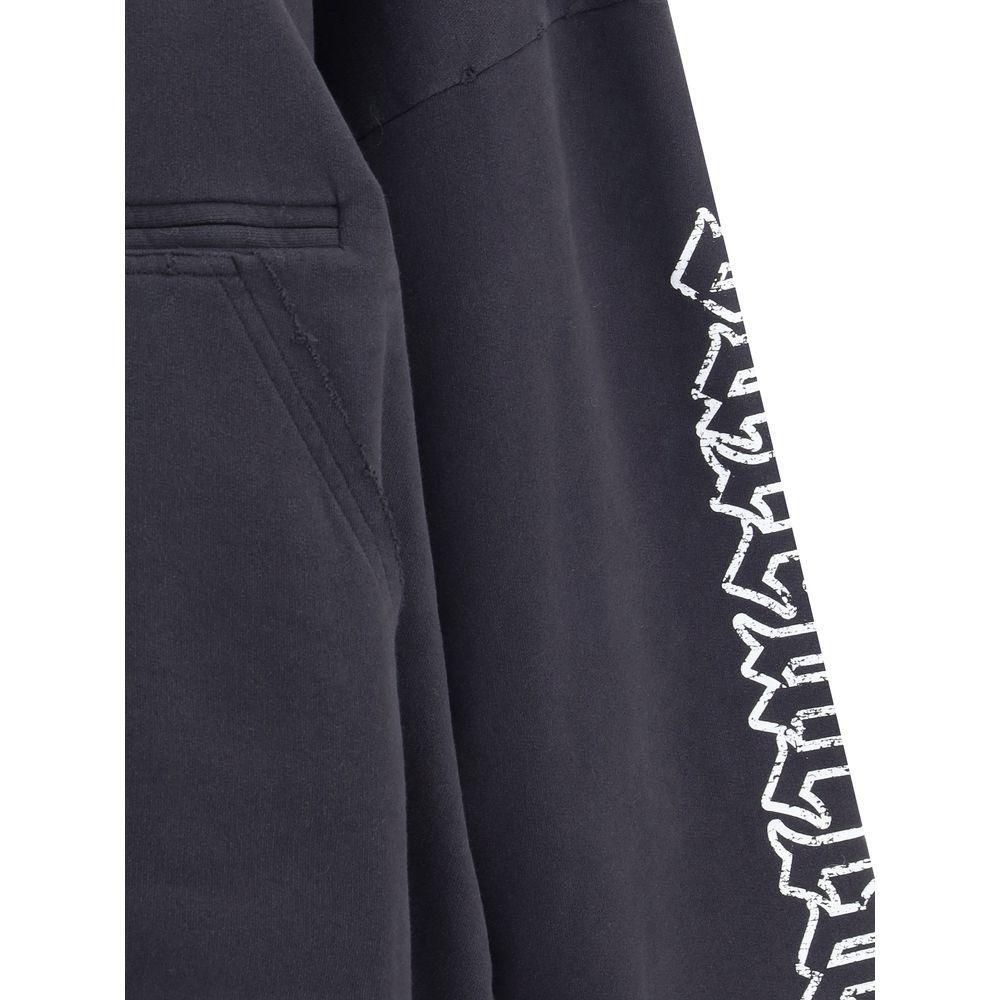 Balenciaga Blackletter script motif Hoodie BA-808227TSVW51041-XS