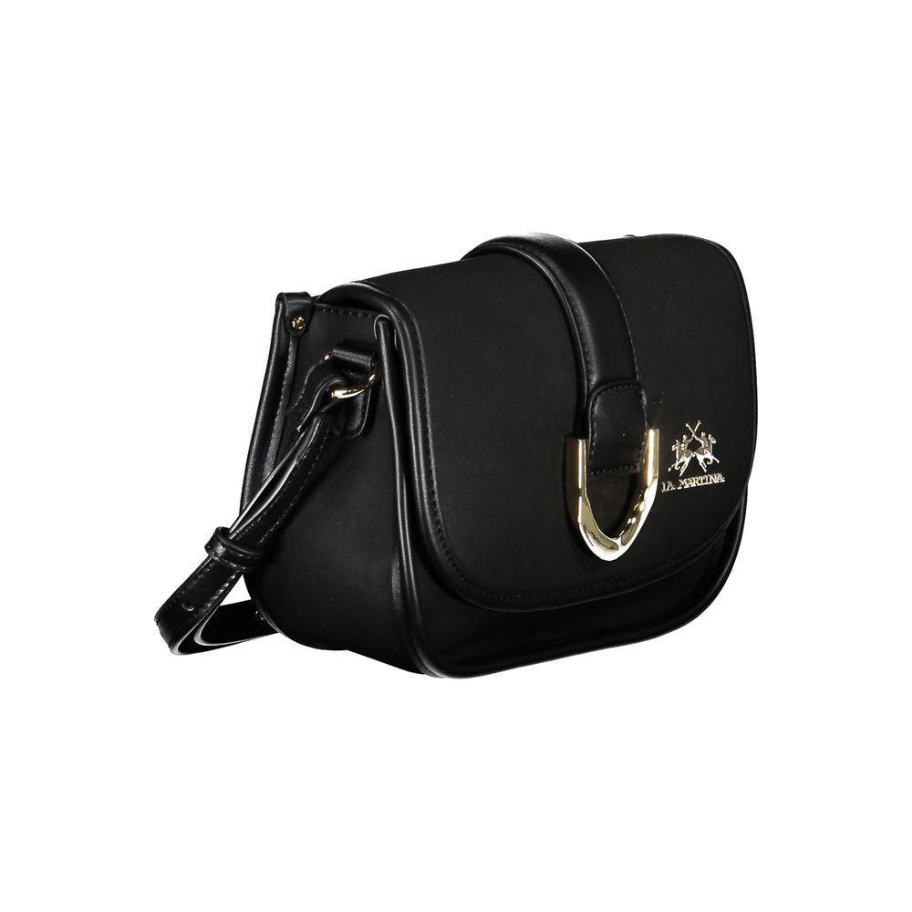La Martina Black Polyethylene Handbag LA-20556