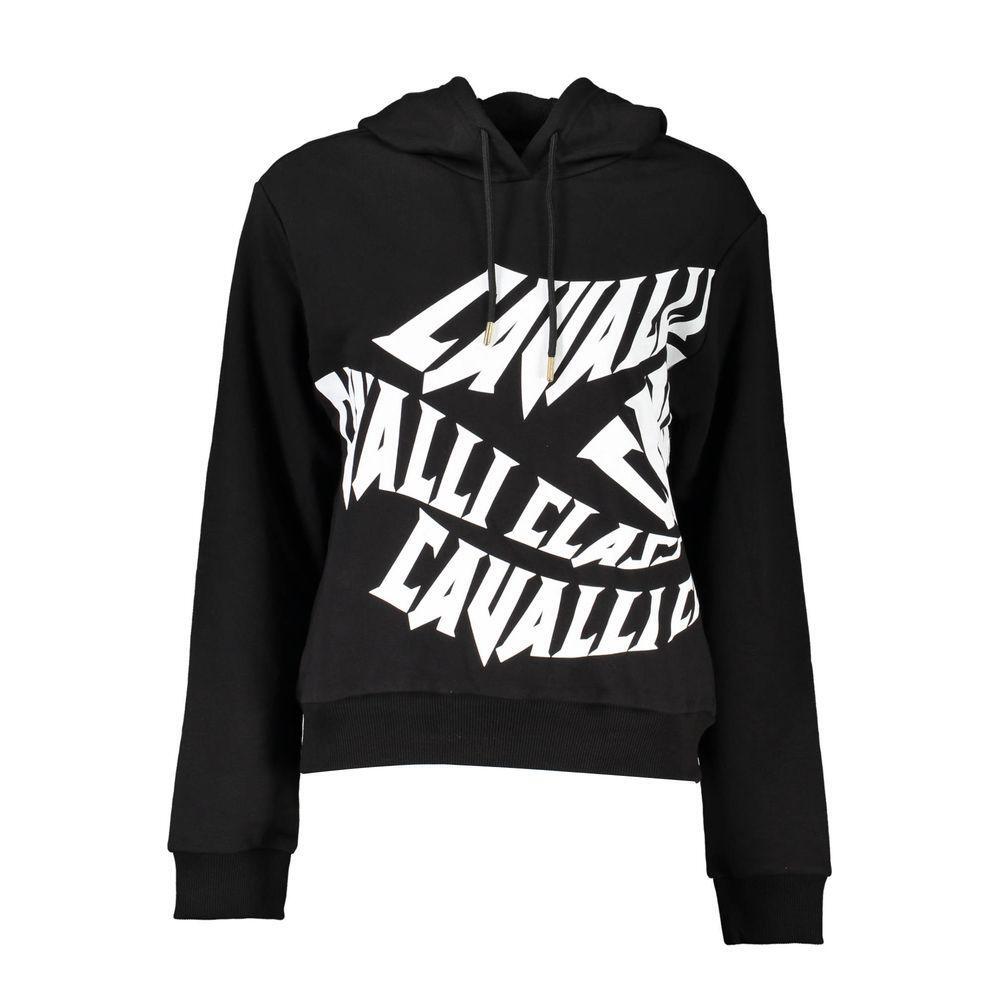 Cavalli Class Black Cotton Sweater CA-21199-M