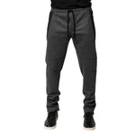 Dolce & Gabbana Gray Black Wool Blend Jogger Sweatpants Pants PAN76641-52