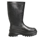 Dolce & Gabbana Metallic Black Pull On Rain Boots Men Shoes MV7885-42