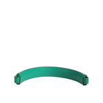 Dolce & Gabbana Green Embellished Leather Bag Handle Women Shoulder Strap SMY11165