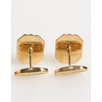 Dolce & Gabbana Emerald Green Crystal Gold Tone 925 Sterling Accessory Cufflink