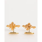 Dolce & Gabbana Gold Tone Brass Cross Crystal Men Accessory Cufflink