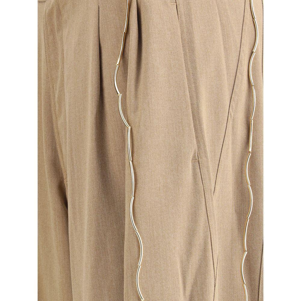 Darkpark Chain adorned Phebe Pants DA-WTR36SFAW440085-IT38 | S