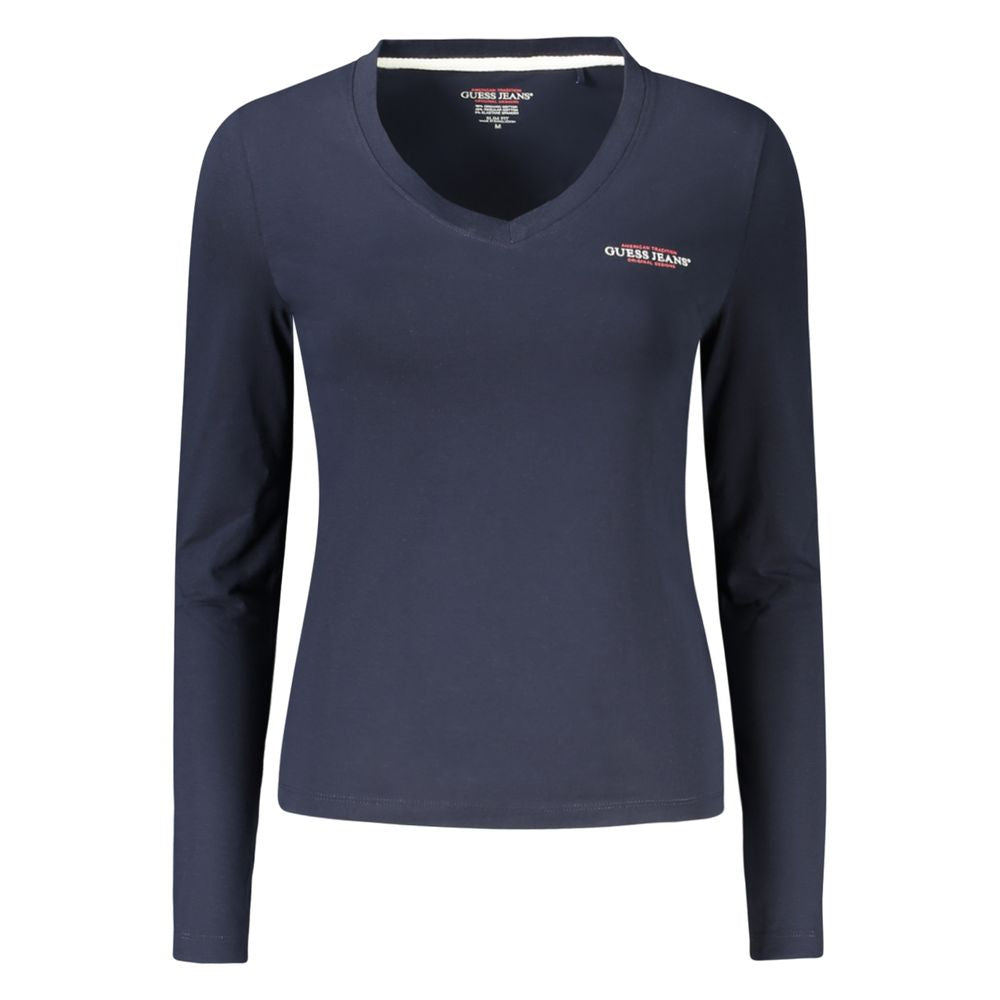 Guess Jeans Blue Cotton Women T-Shirt GU-39573-M