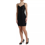 Dolce & Gabbana Black Nylon Bodycon Corset Bustier Mini Dress