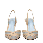 Valentino Garavani Beige Leather Stiletto Heels Sandals