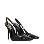Versace Black Leather High Heel Pumps VE-15273649176841-EU36.5/US6.5