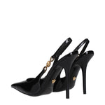 Versace Black Leather High Heel Pumps VE-15273649176841-EU36.5/US6.5