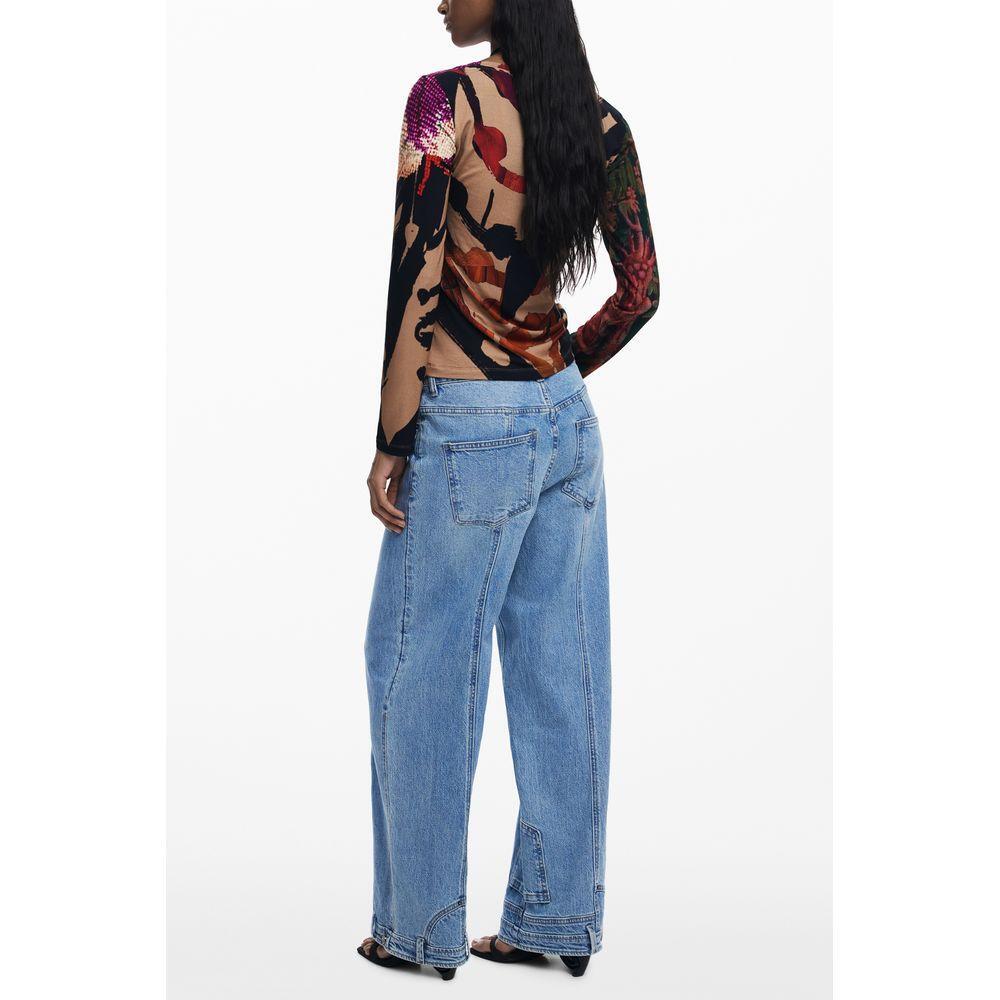 Desigual Brown Elastane Women Top