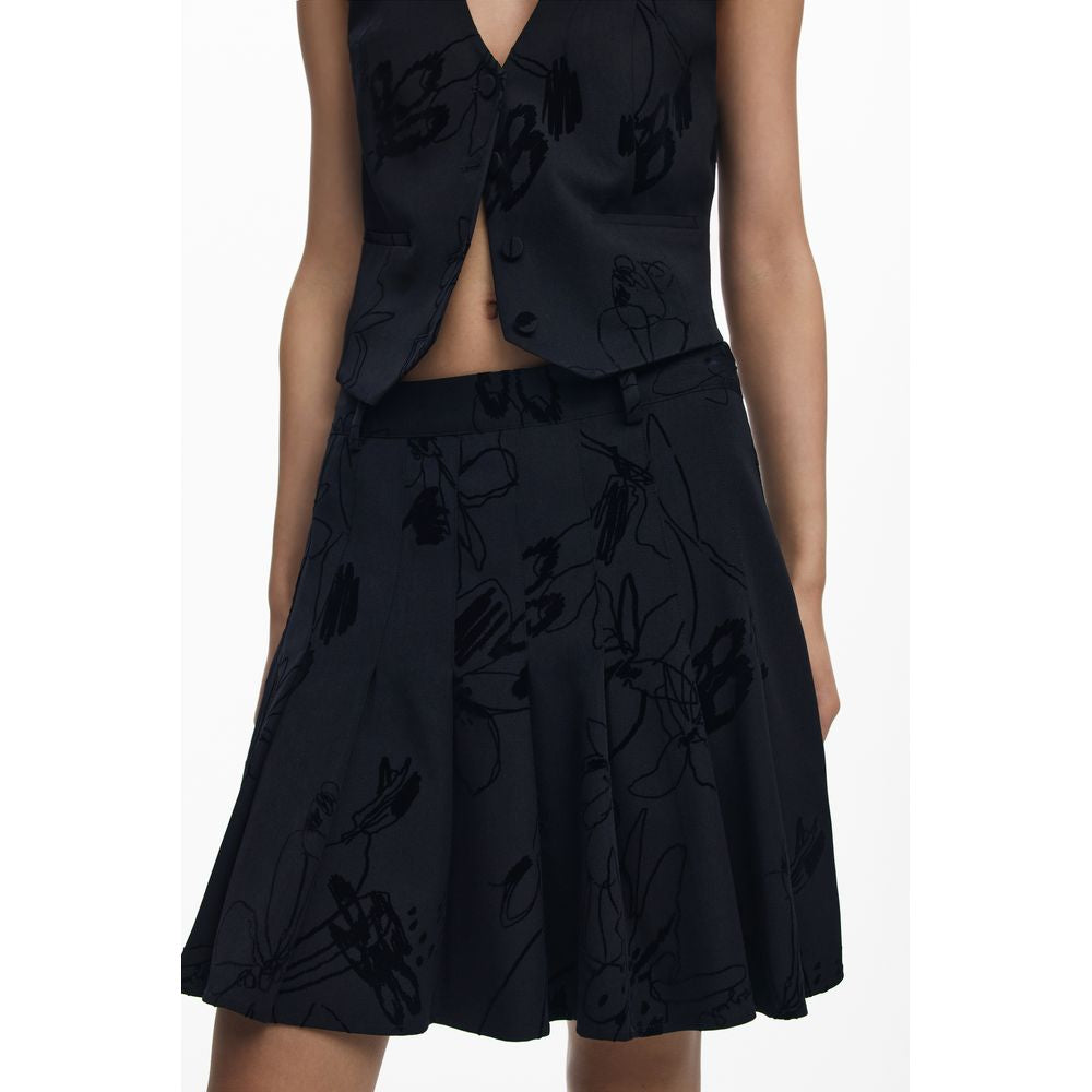 Desigual Black Polyester Women Skirt DE-39752-XS