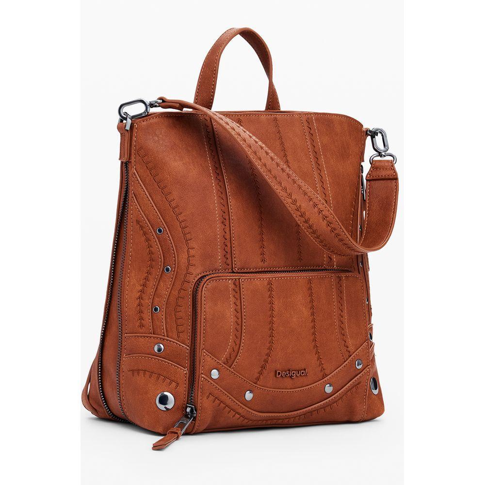 Desigual Brown Polyethylene Women Mini Backpack