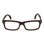 Lozza Brown Men Glasses Frame in cellulose acetate with full-rim rectangle style, demo lenses, 55mm width, 140mm frame width.