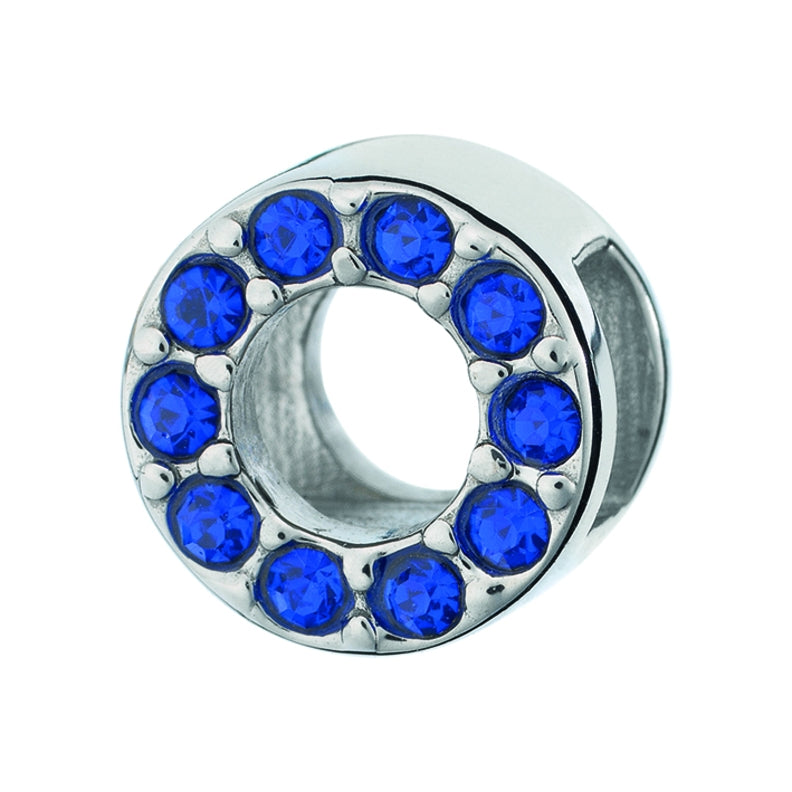 AN JEWELS JEWELRY Mod. AL.DLI01BL round charm with blue gemstones