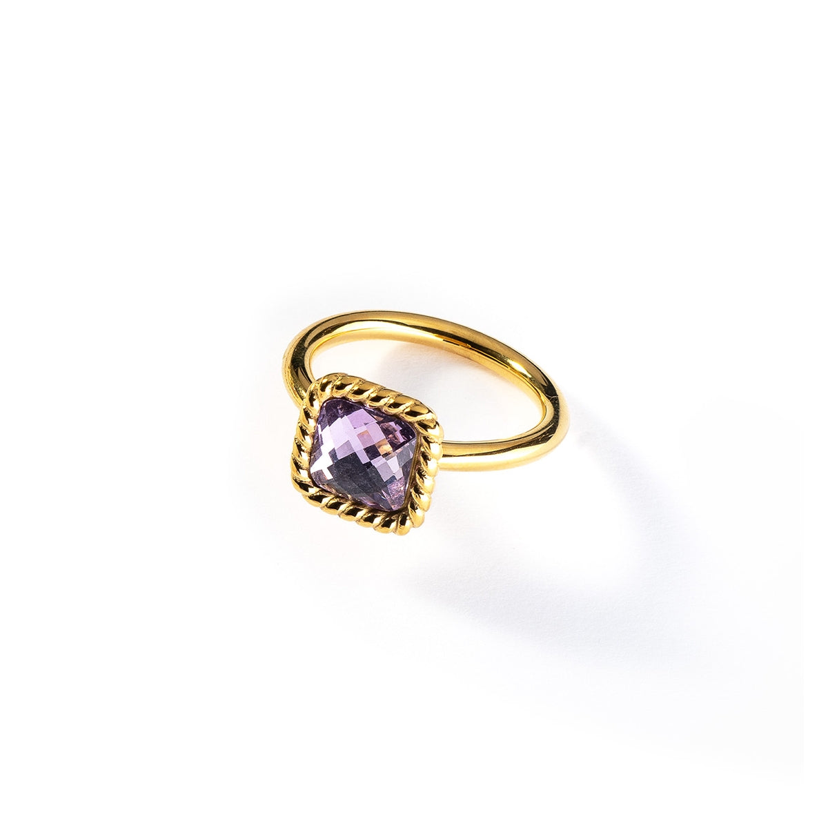AN JEWELS JEWELRY Mod. AL.RMW07GVI-6 featuring a gold ring with amethyst stone