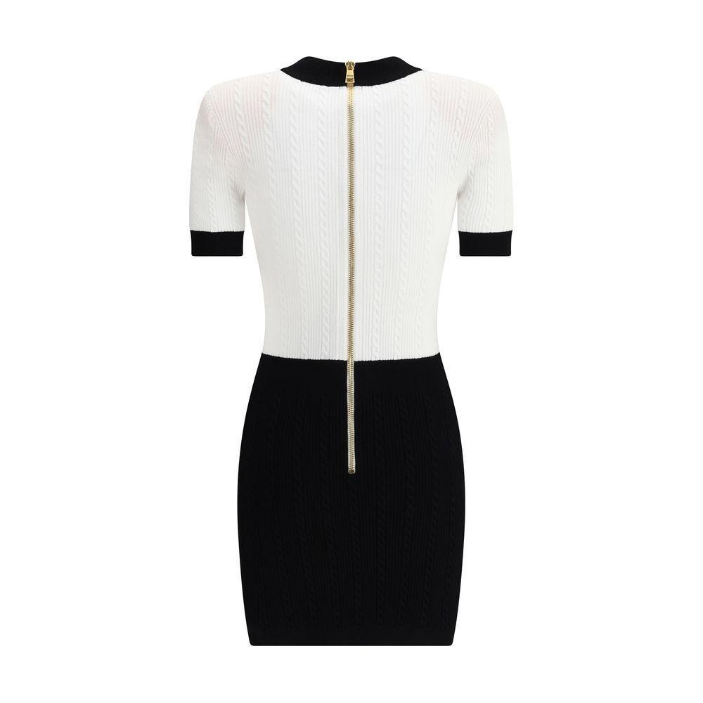 Balmain Braided pattern midi Dress BA-FF1R6033KI50EAB-IT36 | XS