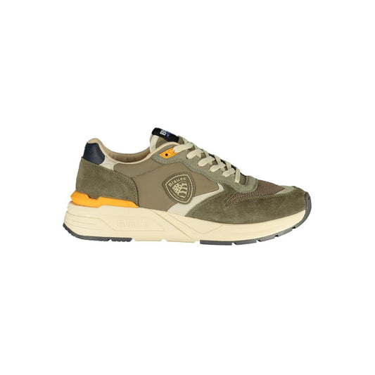 Alt Tag: Blauer Green Polyester Men Sneaker with bold style, striking green hue, and Blauer logo for dynamic sports appeal.