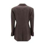 Brunello Cucinelli Linen Blazer Jacket 1728,72470364320,Brown,Brunello Cucinelli,Clothing,IT42 | L,IT46|XL,New with tags,Suits & Blazers - Women - Clothing,Women,Women - Clothing Brunello Cucinelli BR-ML1427261C273-IT42 | L