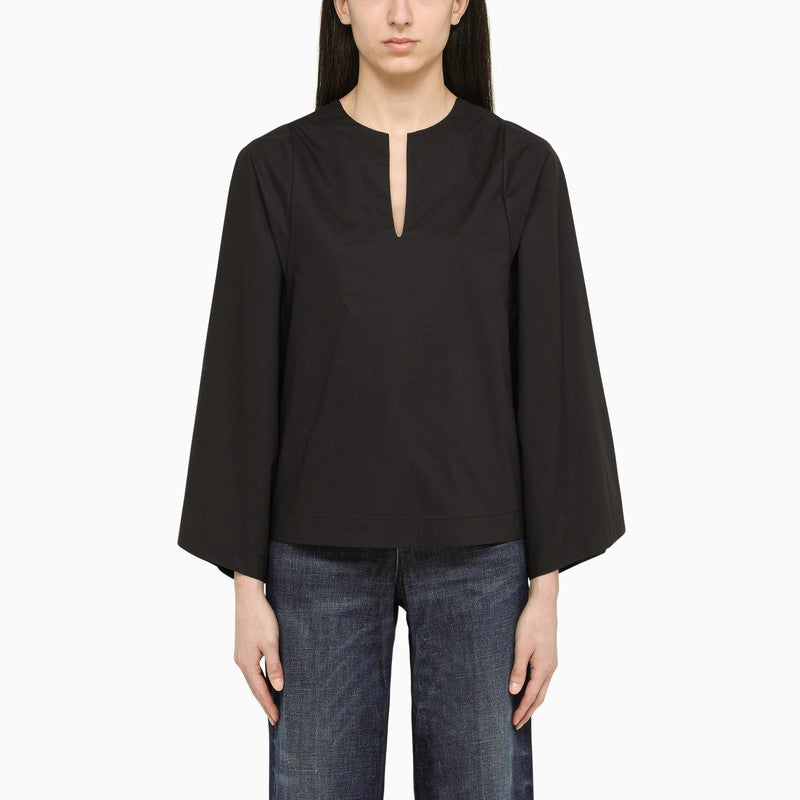 By Malene Birger By Malene Birger Wide black blouse LDin,Spring - Summer 2023,Women,Women > Clothing,Women > Clothing > Topwear,Yes Eu Q71873009CO/M_BYMAL-050_112
